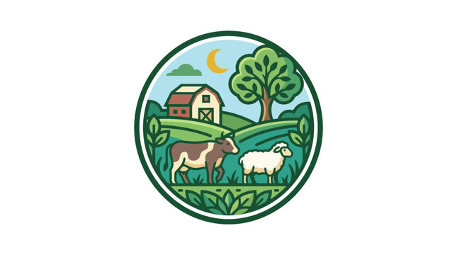 Sheep standing in green grass field.