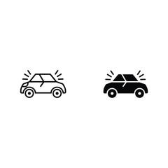 Naklejka premium Black and white icons of cars with stars indicating luxury or high quality vehicles