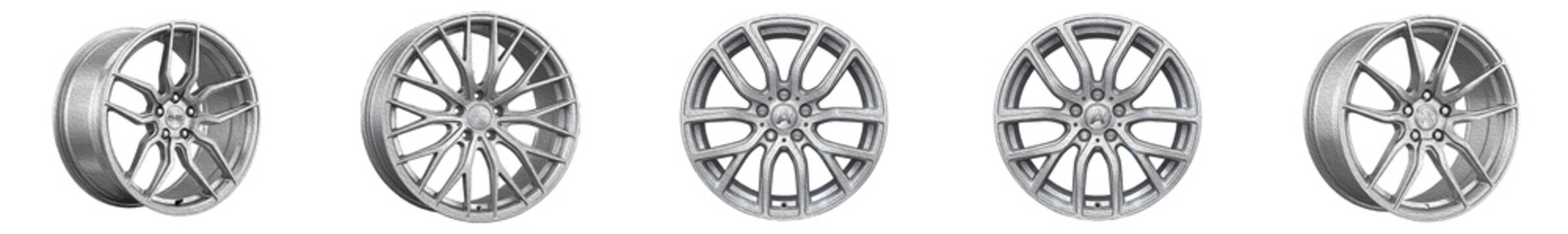 premium set of the WD Forged GS Monoblock wheels isolated on withe background PNG HD quality''