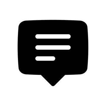 Speech bubble Icon Isolated on White Background Minimalist Flat Vector Illustration