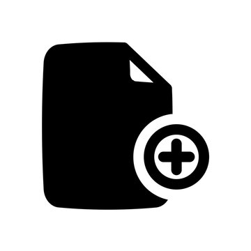 Digital tablet with plus medical icon symbol isolated on white background minimal design