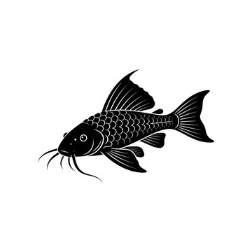 Masterpiece Plecostomus Fish icon featuring the iconic freshwater sucker fish in a refined vector style. Perfect for aquarium brands, aquatic wildlife collections, pet stores, educational materials, a