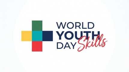 Fototapeta premium World youth day skills colorful logo design