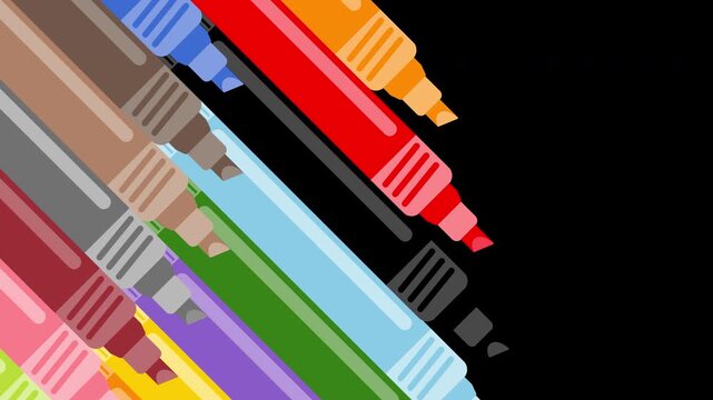 Colored Marker Transition Animation