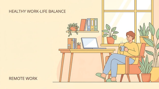 Remote Worker Relaxing Mental Health in the Workplace