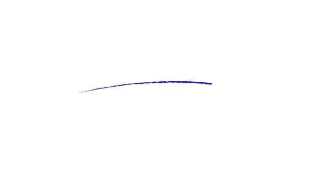 Blue marker sketch underline animation 4K video. Vibrant ink watercolor brush trace loop for graphic layout highlights, school text correction, and art on a white background