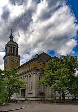 Fluntern church in Zurich, Switzerland. Years of construction 1918 - 1920