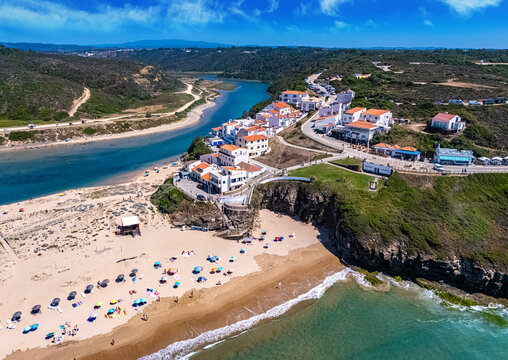 Beach near Odeceixe village in Aljezur, Algarve, Portugal