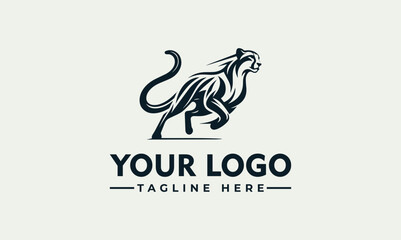 Fast Running Cheetah Vector Logo Illustration Design Concept © nuaari