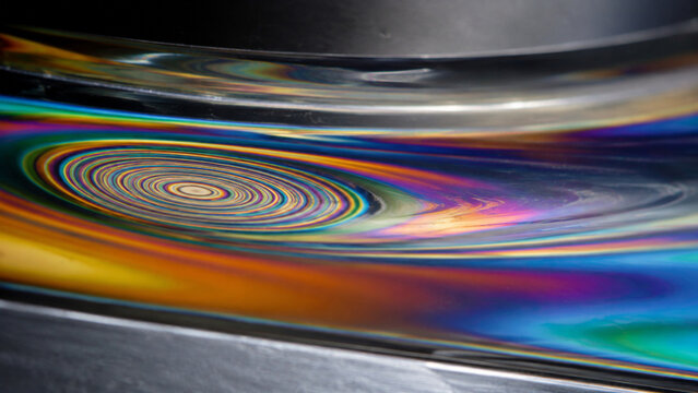 Ultra Realistic Thin Film Lubrication Interference Scientific Beauty Tribology Background