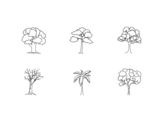 hand drawing art of trees vector illustrations, nice to coloring books   © Kareemov