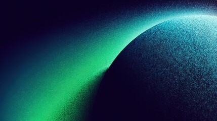 Obraz premium Ethereal planetary landscape with glowing aurora lights