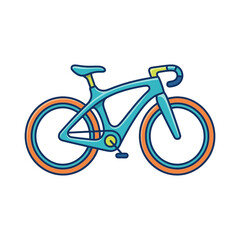 Fototapeta premium A colorful illustration of a modern bicycle on white background