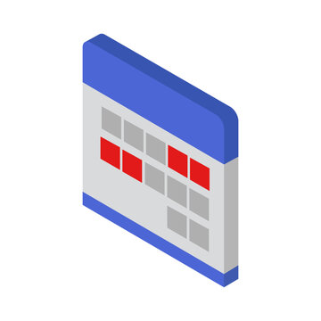 Isometric Desktop Paper Calendar