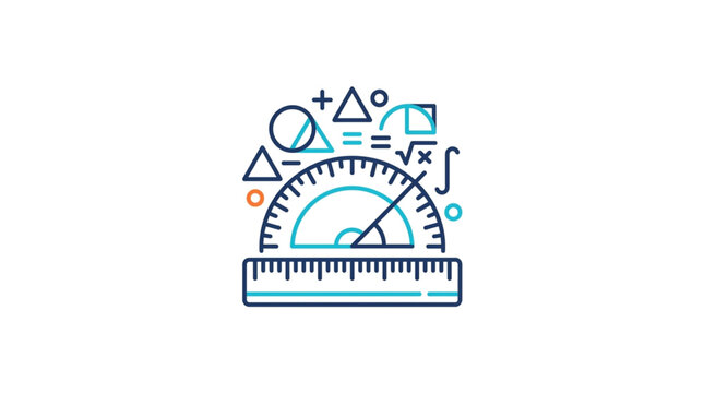 Mathematical Instruments and Symbols Illustration.