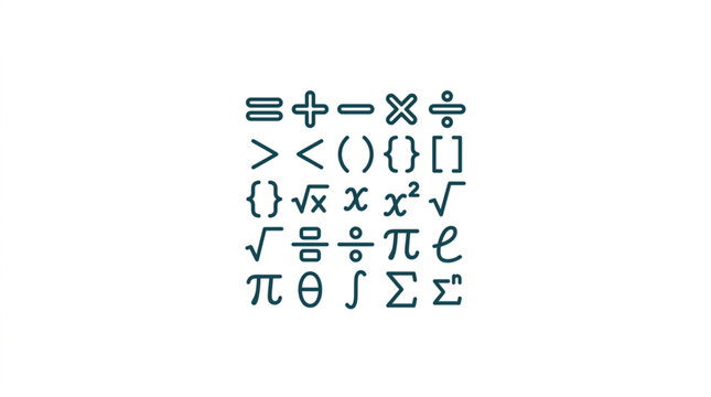 Mathematical symbols and equations in green ink.
