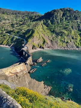 Coastal View of Gaztelugatxe in Basque Country