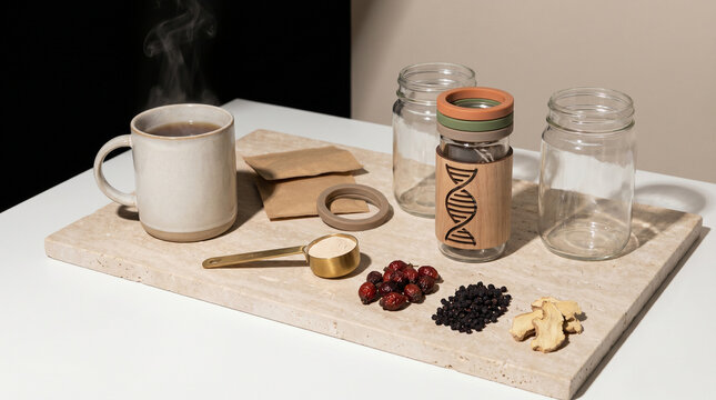 Apothecary Style Personalized Autumn Immunity Drink Concept