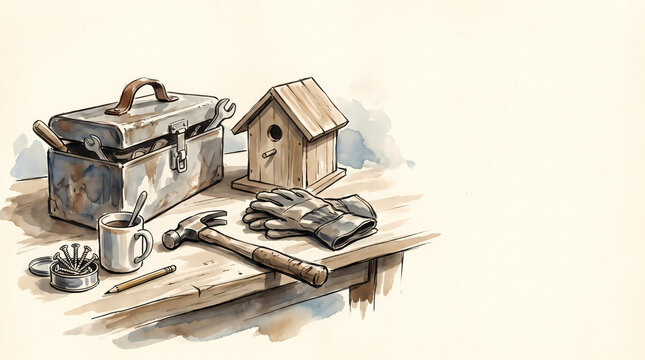 Father S Tool Bench Still Life With Workbench Items