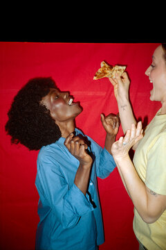 Teasing with food