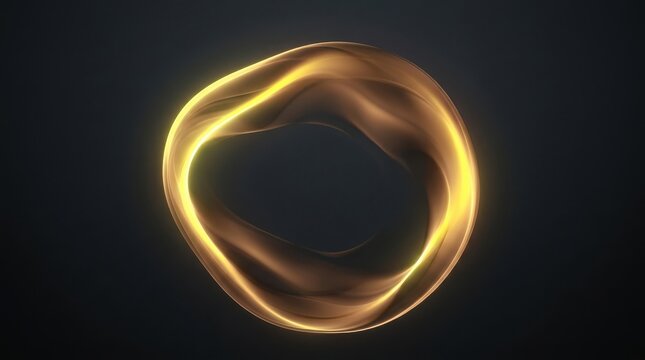 Golden Egg Planet Sphere with Alpha Channel and Cosmic Solar Glow, Space Astronomy Illustration of a Golden Globe Energy Light in the Dark Universe Galaxy Cosmos Background
