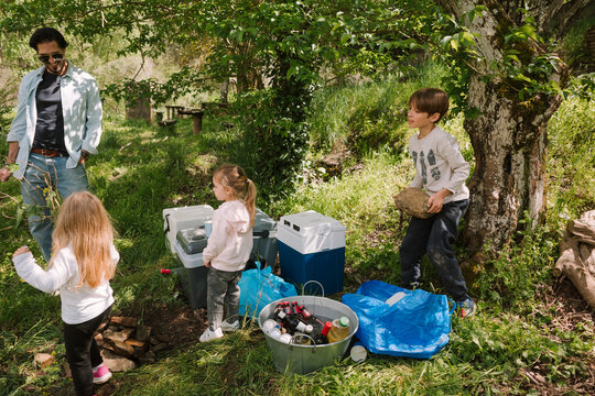 Children Playing Outdoors