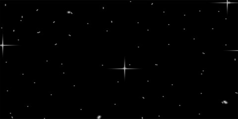PrintSpace stars background. Universe starry pattern with glowing stars. Night sky constellations galaxy. Vector illustration. © fais