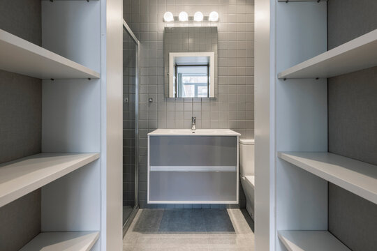 Grey Tiled Bathroom