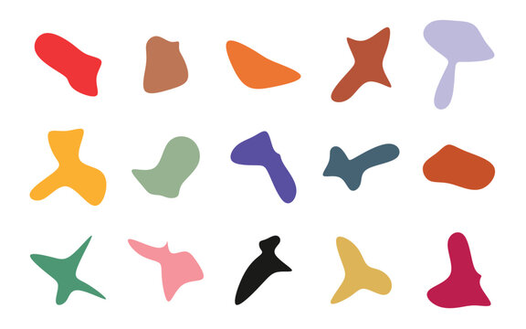 Colorful abstract shapes vector illustration