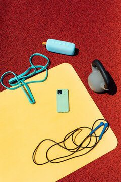 Sport Equipment on Mat