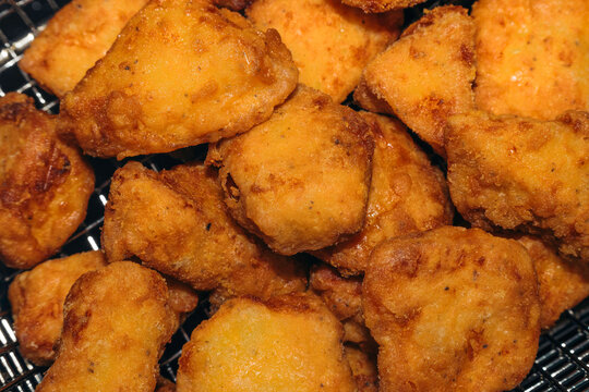 Fried Chicken nuggets close up