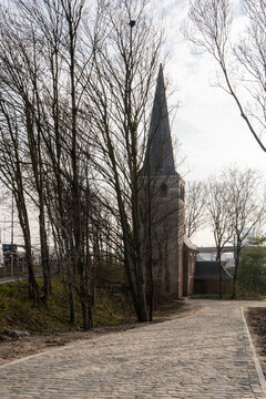 acces road and church