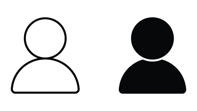 User profile person avatar icon simple graphic with identity, character