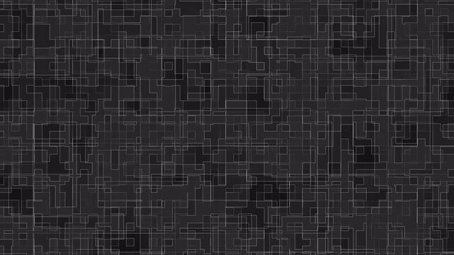 Dark Futuristic Microchip Tech Grid Seamless Loop Background 4K