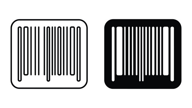 Barcode scanner and inventory tracking icon set with tracking, shopping