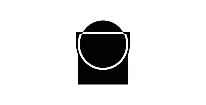 Minimalist Semicircle Outline Vector