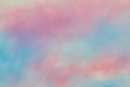Dreamy Pink Sky With Soft Blue Tones