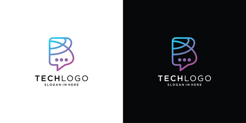 Initial letter B logo design. Modern minimal logo icon vector isolated  © Urwah