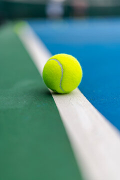 Tennis Ball on Perspective Court Line