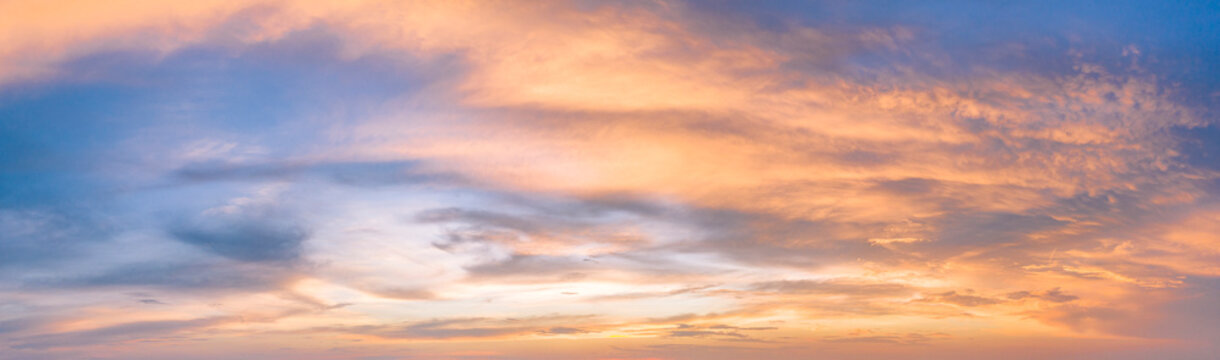 Colorful sunset sky with dramatic clouds
