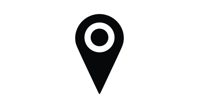 Black location pinpoint map marker icon