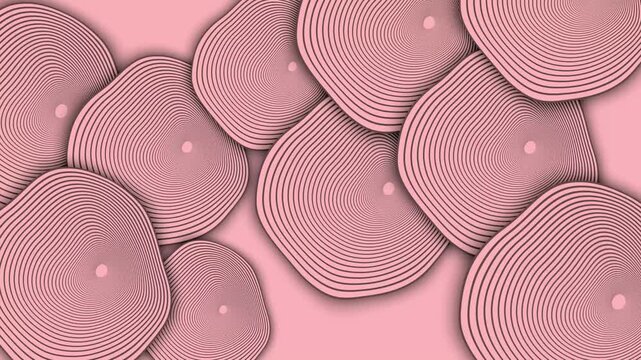 Abstract background with overlapping pale concentric circle soft modern pattern with copy space animation