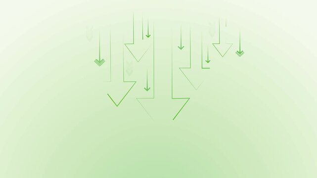 Abstract background with thin arrows pointing downward,showing decline fall and movement animation