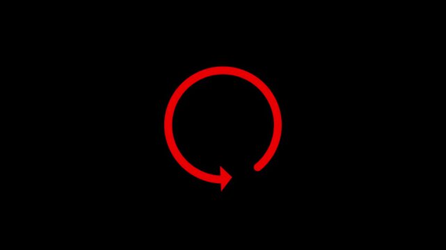 circle arrow, refresh, reload animation on the white background. Circular refresh reload icon animation with rotating arrows on white background 4k video animation.