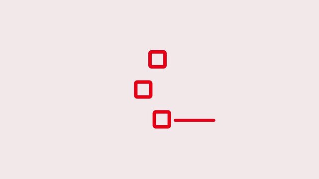 process animated icon. .animated 3 step infographic process .4k concept