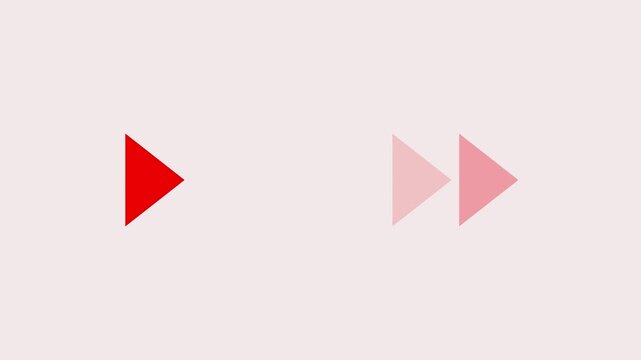 arrow icon concept animation right to left direction looping arrow loading and navigation symbol on black back ground arrow extending on black background.