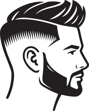 Side profile of man with short undercut hairstyle