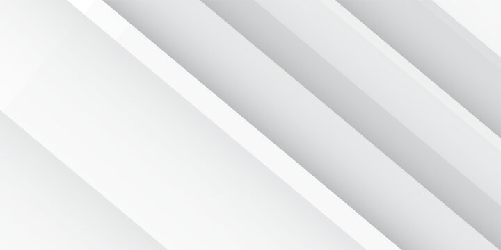 Gray abstract background with overlapping white geometric shapes decoration and modern shadow bright light good