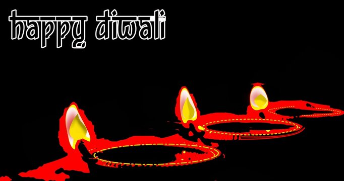 Traditional Diwali and Deepavali festival background featuring glowing oil lamps