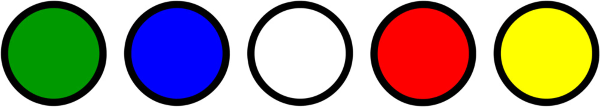 Basic Colored Circle Icon Set Vector Design for Graphic and UI Projects